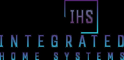 IHS Integrated Home Systems logo in blue and purple text